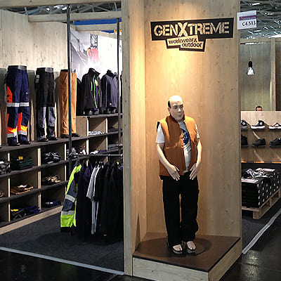 Messestand-Design für Bekleidung